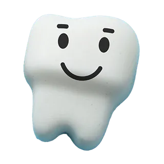 Zahn in 3D-Optik schwebend